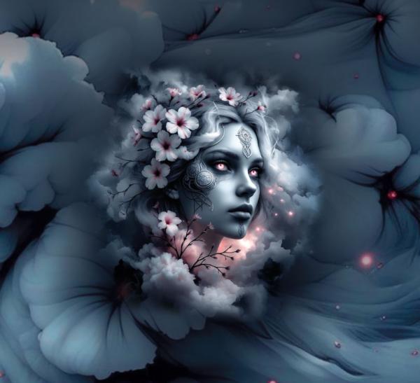 Seelennebel- 2-m Panel - French Terry